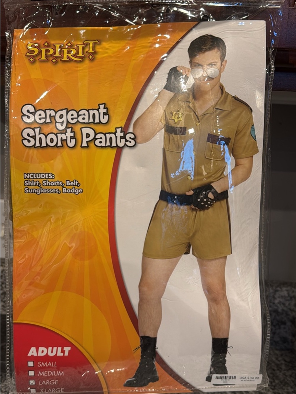 Spirit Men's Tan Sergeant Short Set